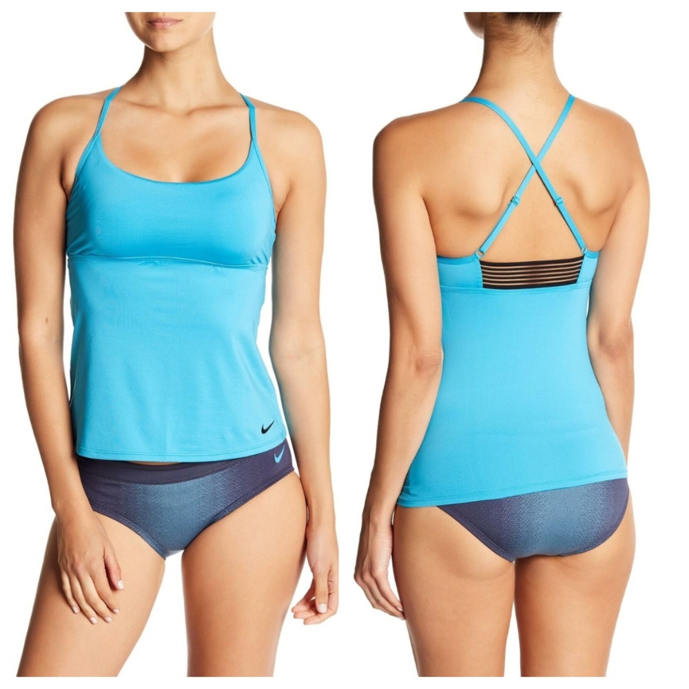 Nike Adjustable Cross-Back Tankini Top